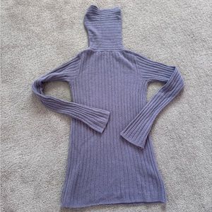 Free people, dusty, purple stretched, ribbed, turtleneck